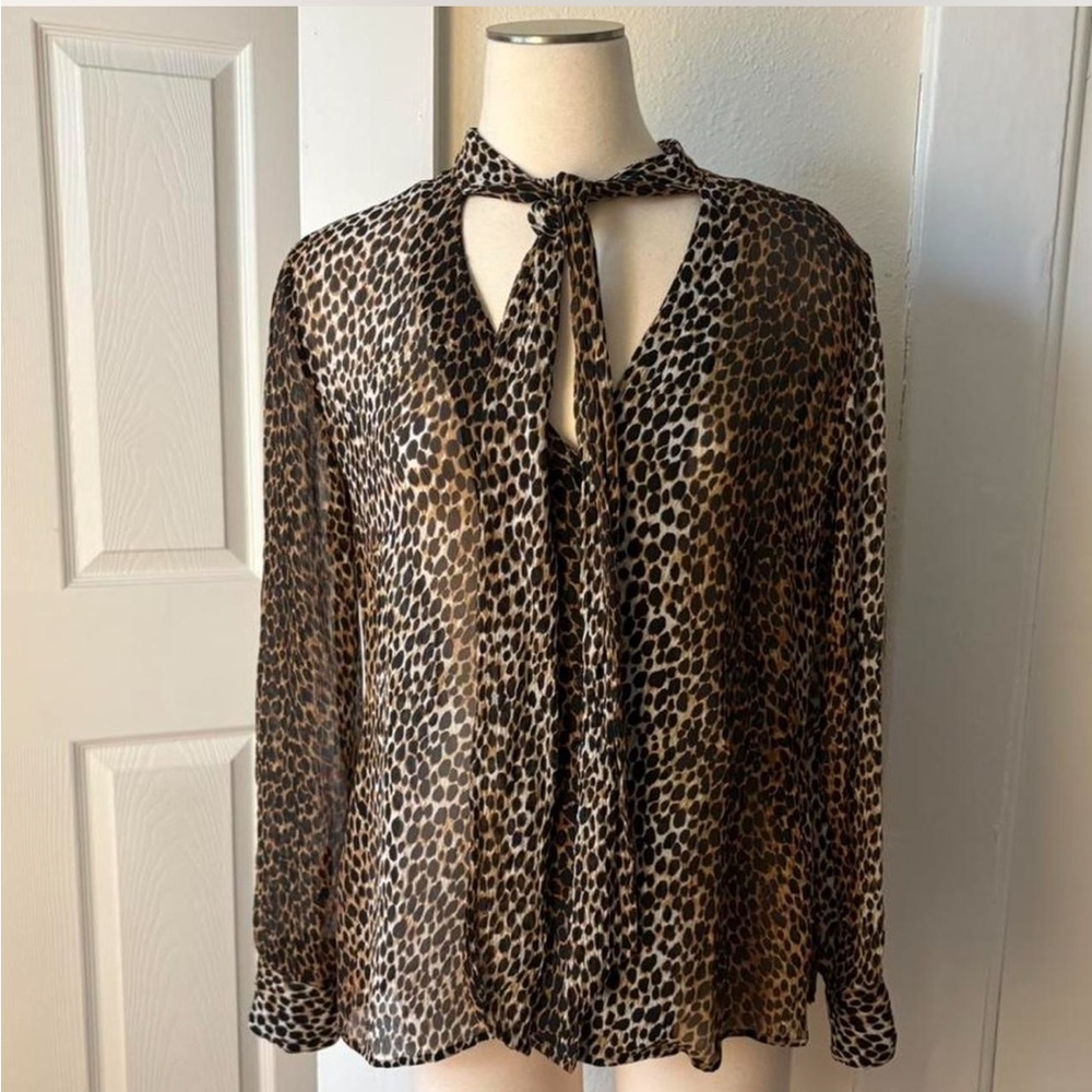 Chico's Brown Leopard Print Blouse